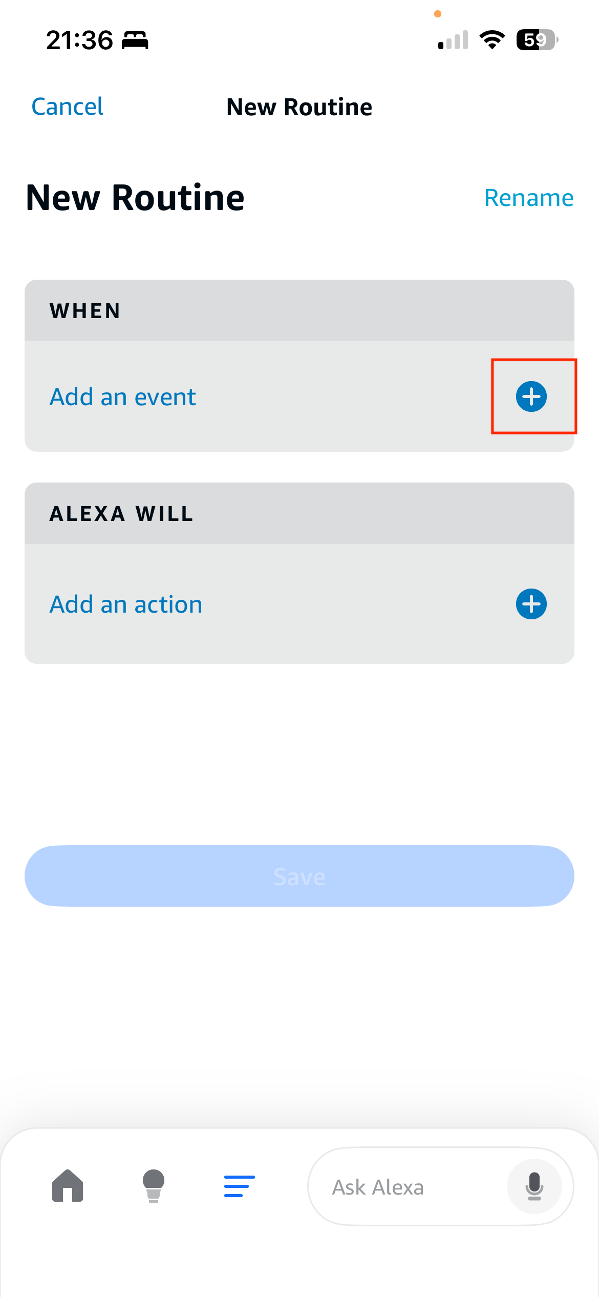 Alexa Routine - Add a Trigger