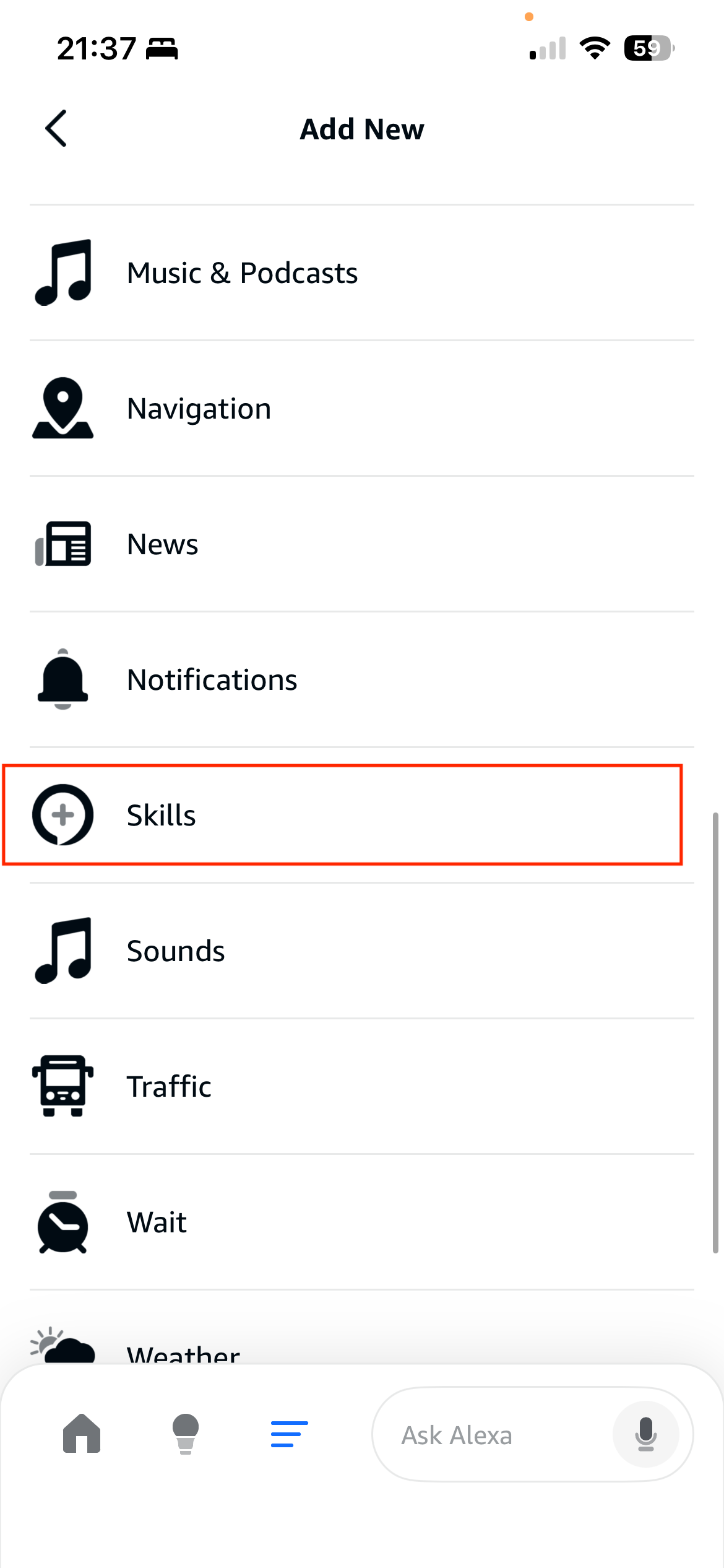 Alexa Routine - Add a Skill Action