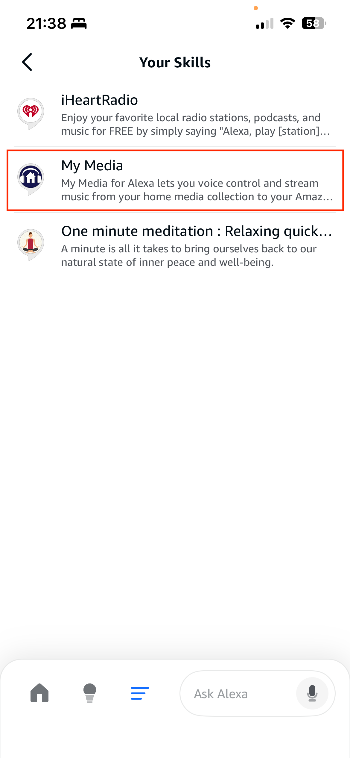 Alexa Routine - My Media