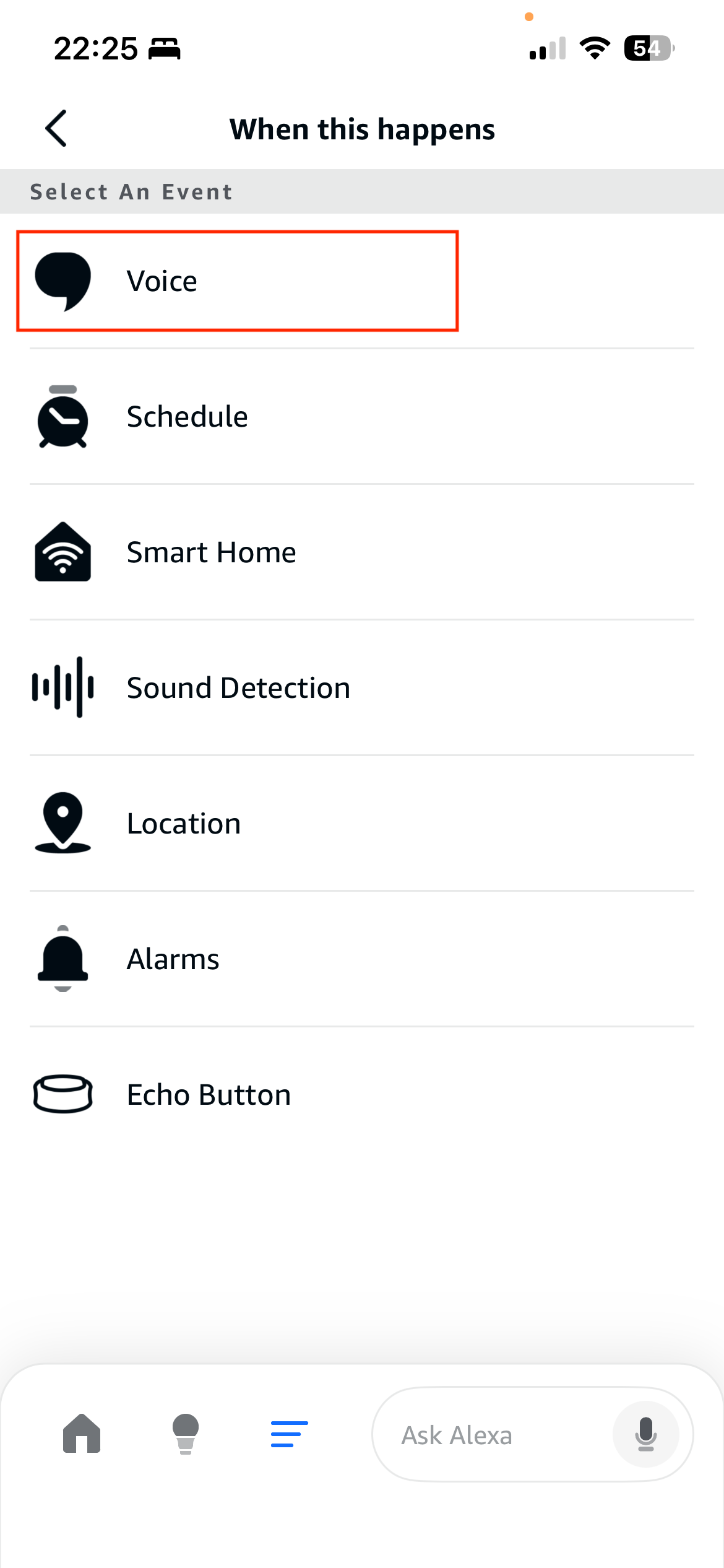 Alexa Routine - Voice Trigger Type